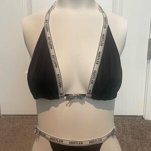 Hustler Hollywood Black & White Bikini Set